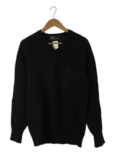 POLO RALPH LAUREN(ポロラルフローレン) / 90s/刺繍タグ/Vネック/黒