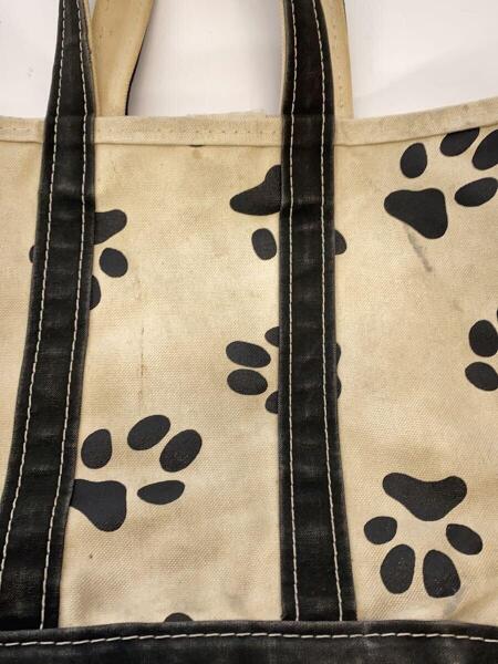 L.L.Bean(エルエルビーン) / 90s/足跡/トートバッグ/キャンバス/WHT