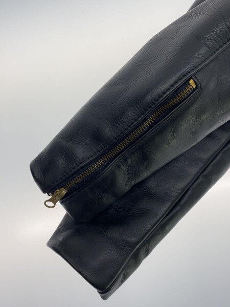 VANSON(バンソン) / シングルライダースジャケット/38/レザー/BLK/無地