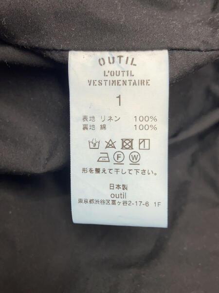 OUTIL(ウティ) / 23AW/MANTEAU BERCK/コート/1/リネン/インディゴ/無地