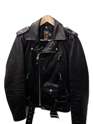 Schott(ショット) / シングルライダースジャケット/34/レザー/BLK