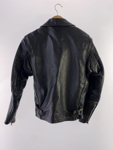 ライナー付】 Schott 642 ブラックレザー シングルライダース 36