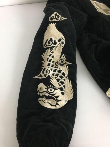 PHERROW'S(フェローズ) / スカジャン/M/ブラック/ベロア/匠/別珍/夢想