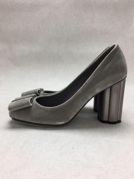 Ferragamo ヴァラリボンフラワーヒールベロア パンプス