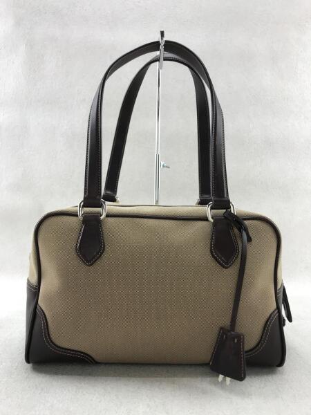 PRADA プラダボストンバッグ ベージュ ブラウン