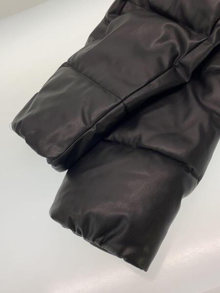 ZARA(ザラ) / フェイクレザーパフジャケット/L/フェイクレザー/BLK
