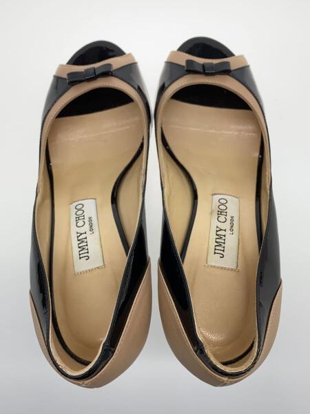 JIMMY CHOO(ジミーチュウ) / リボン/パンプス/37/BLK/エナメル/バイ