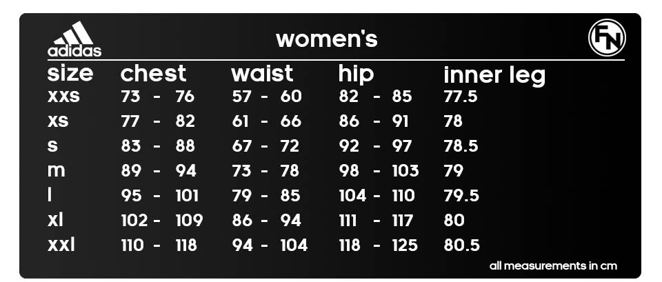 ADIDAS SIZE GUIDE – LaMarc Sports