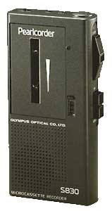 Olympus S830 Pearlcorder Microcassette Recorder