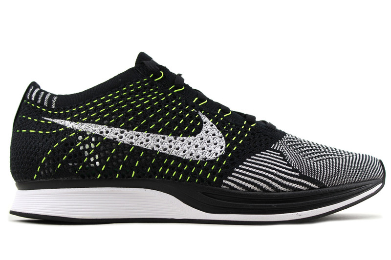 NIKE FLYKNIT RACER BLACK/WHITE NEON 2016 - IndexPDX