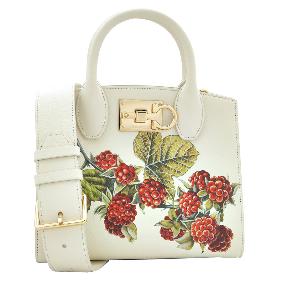 Ferragamo Floral Print Studio Top Handle Box Bag 211496 769955