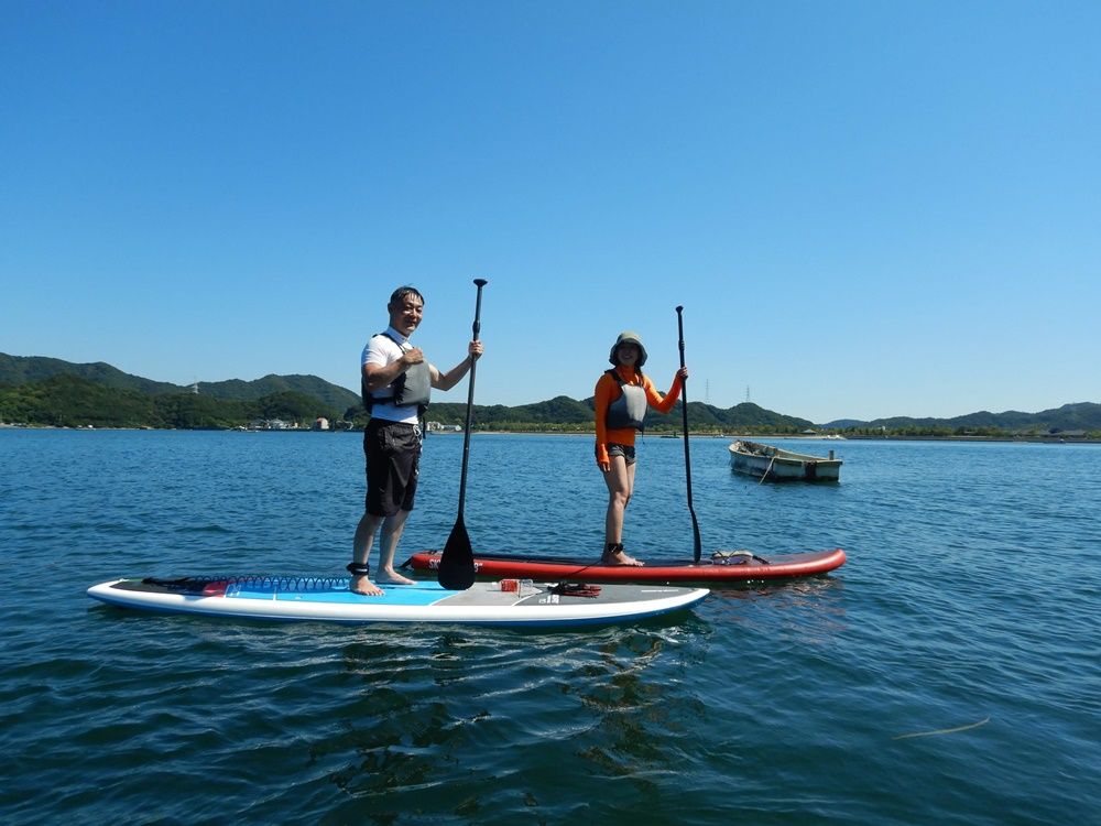 SUP (スタンドアップパドル) 体験 初心者でも安心！ウチノ海やスクノ海