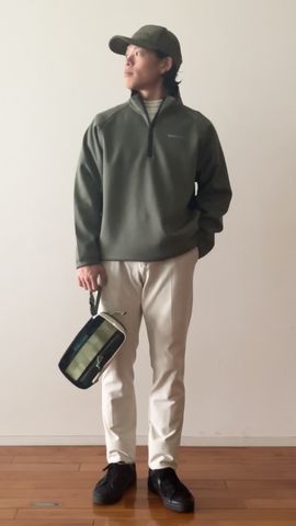 MEN'S WARM 3D LOGO HALFZIP TOP（メンズ ウォーム 3Dロゴ ハーフ