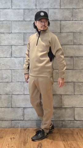 MEN'S WARM 3D LOGO HALFZIP TOP（メンズ ウォーム 3Dロゴ ハーフ