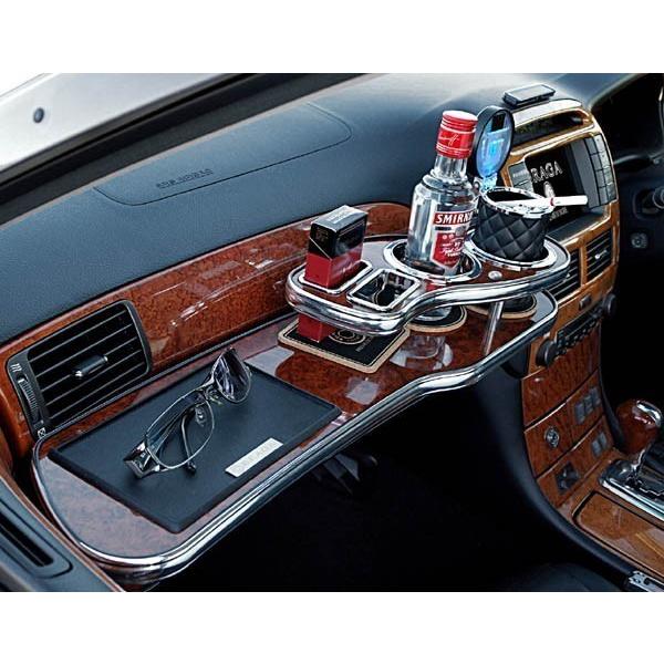 200系クラウン/茶木目ウッド/フロントテーブル/トレー＆コースター付