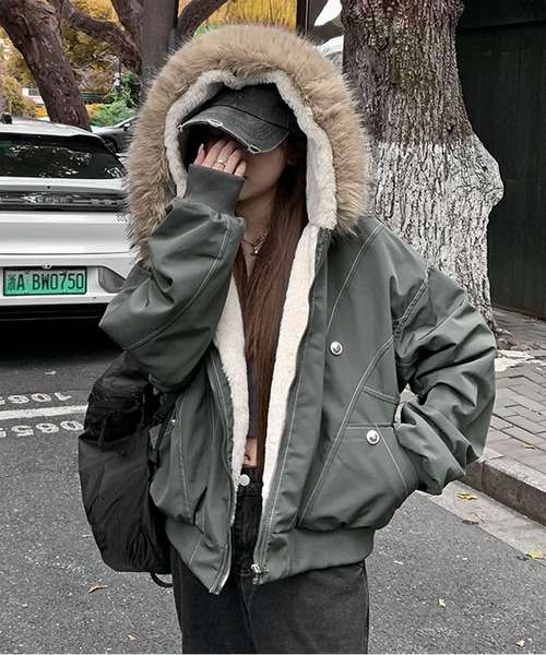 JOHNNY WOLF | LOUSSIER 2WAY ファー フード ミリタリー ビッグ