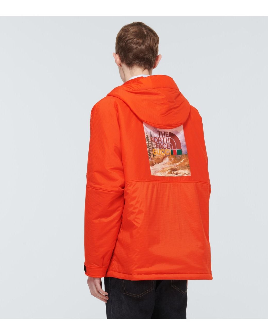 Gucci The North Face X Windbreaker Jacket in Orange for Men | Lyst