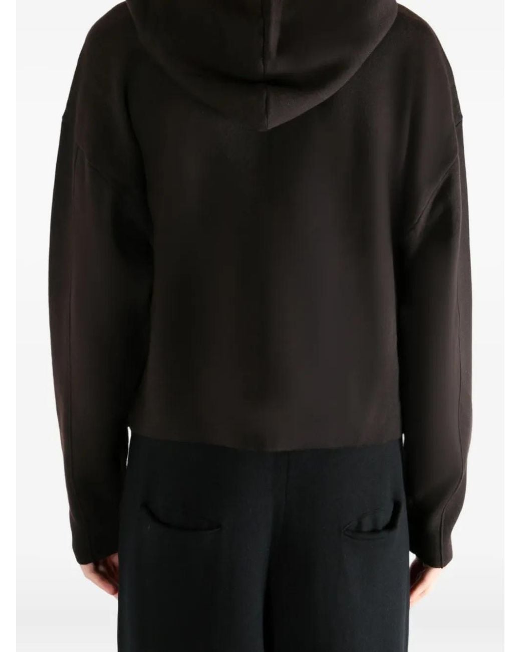 Omar Afridi Zip-Up Wool Hoodie in Black for Men | Lyst