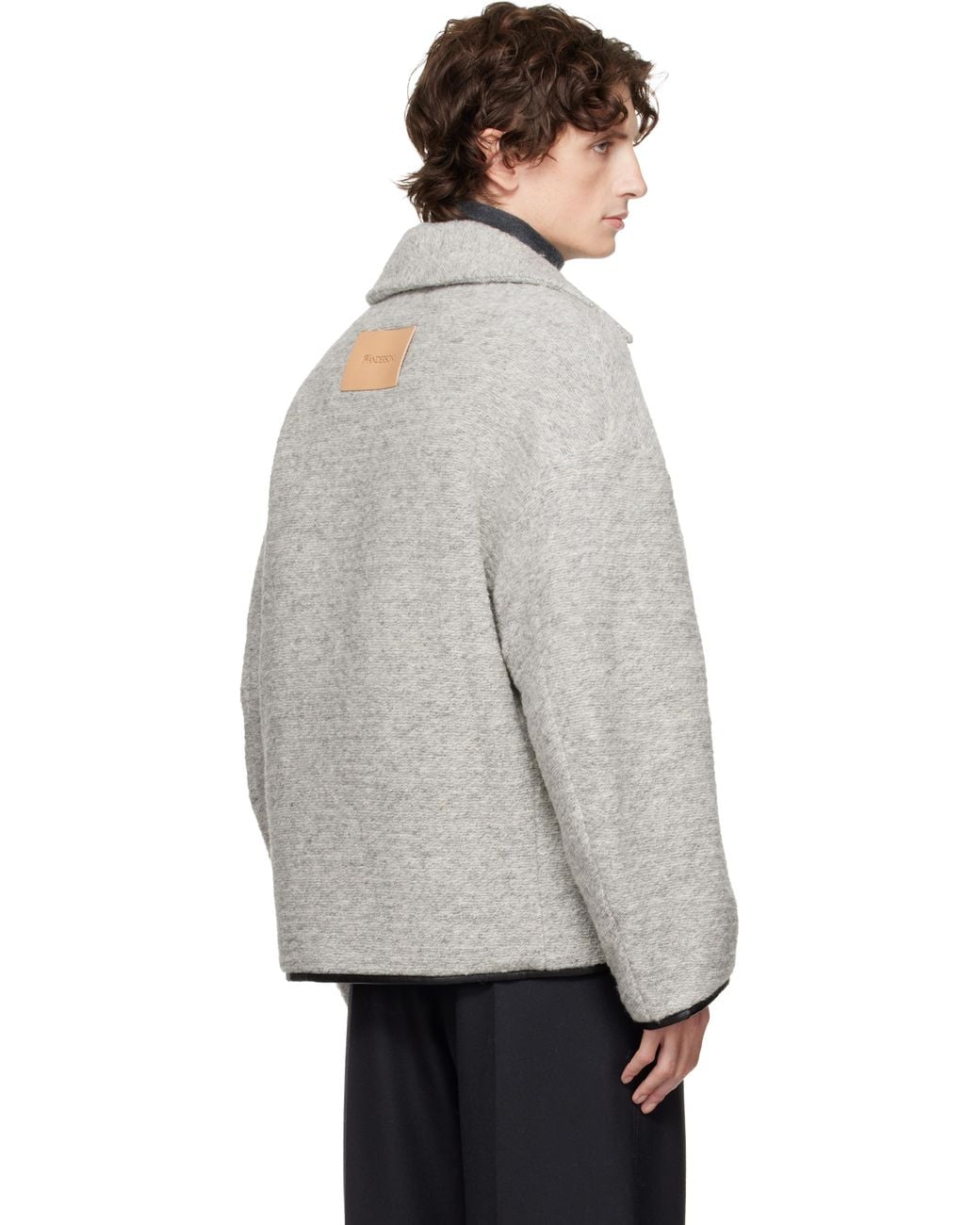 JW Anderson Contrast Trim Casual Jacket in Grey for Men | Lyst UK
