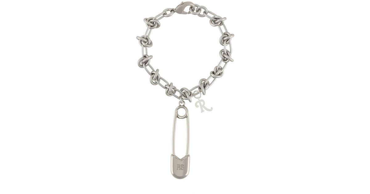 Raf Simons Safety-pin Knot Chain Bracelet in Metallic for Men | Lyst
