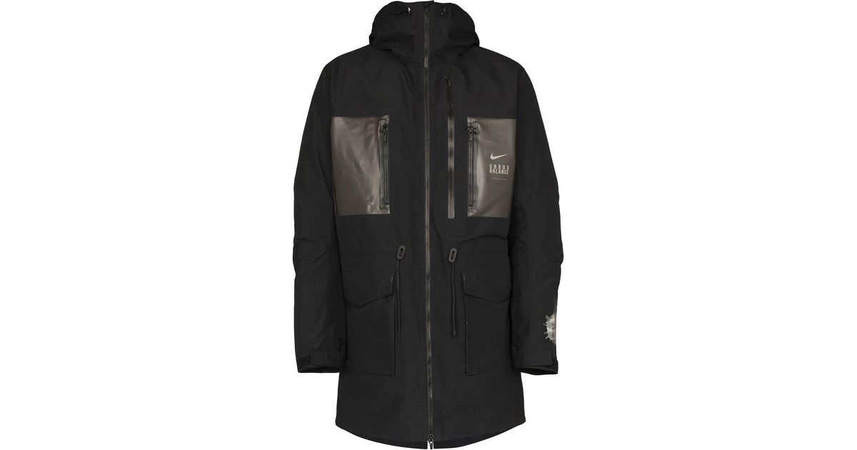 Nike X Undercover Logo Fishtail Parka in Black for Men | Lyst