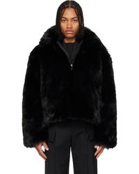 Entire studios Vicinity Crop Faux-fur Jacket in Black for Men