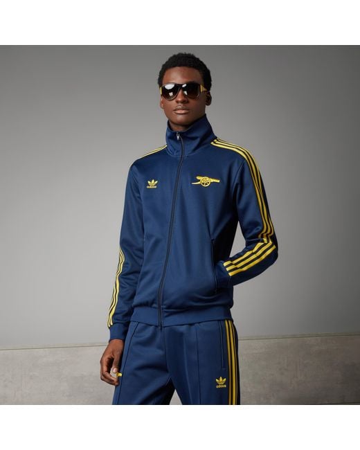 adidas Arsenal Beckenbauer Track Top in Blue for Men | Lyst UK