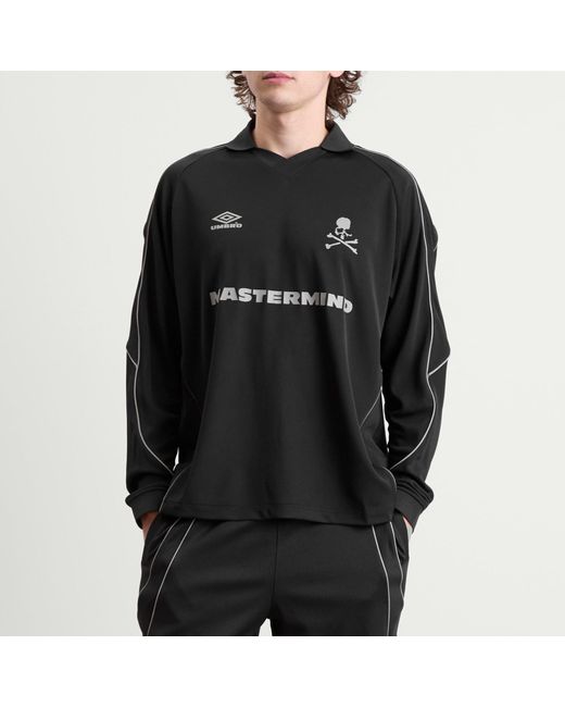 MASTERMIND WORLD X Umbro Long Sleeve Game Shirt in Black for Men
