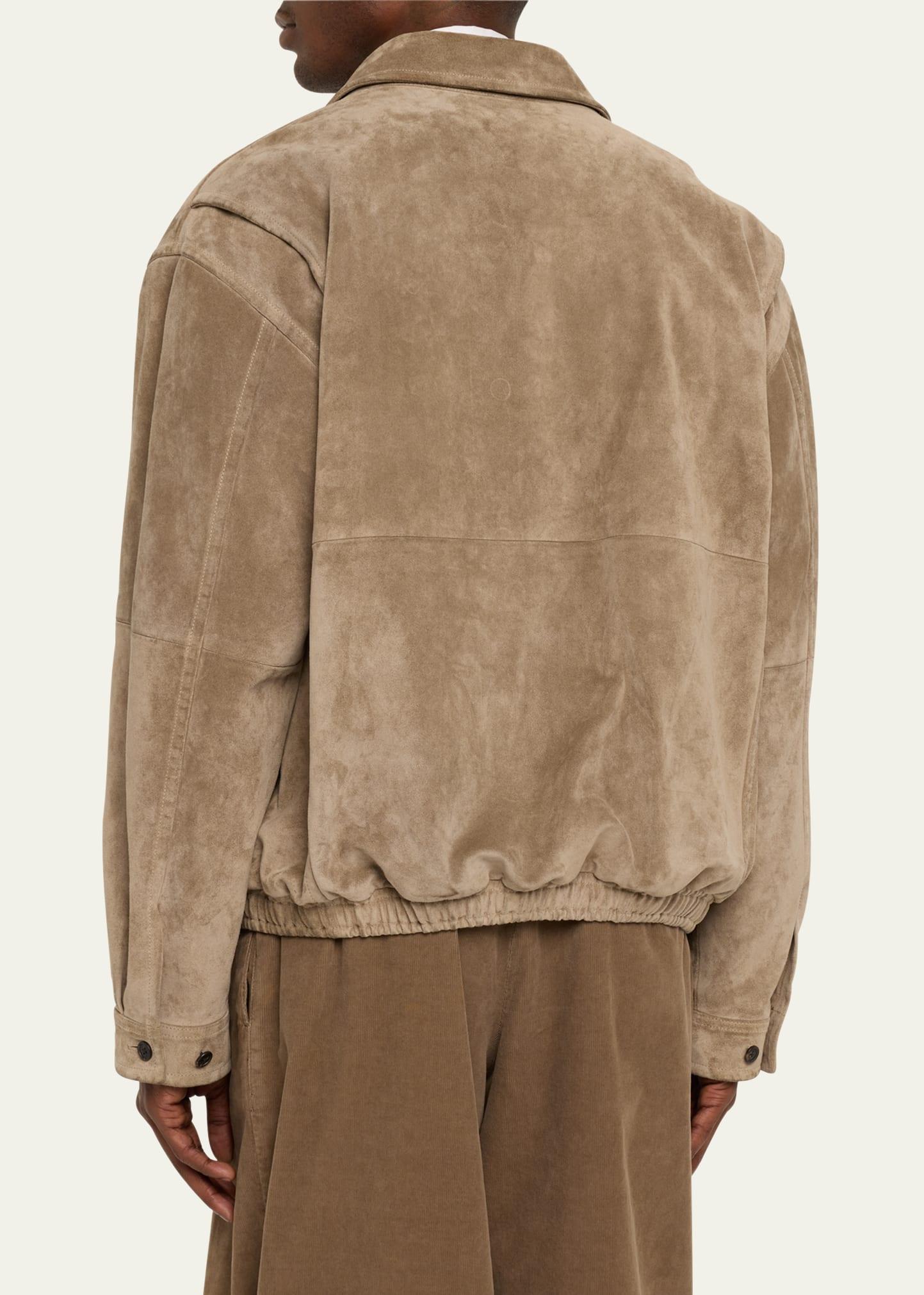 The Row Ronan Suede Blouson Jacket in Natural for Men | Lyst