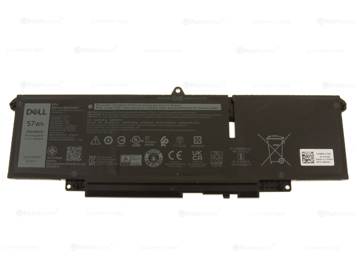 New Dell OEM Latitude 7440 7340 7640 57Wh Battery 66DWX