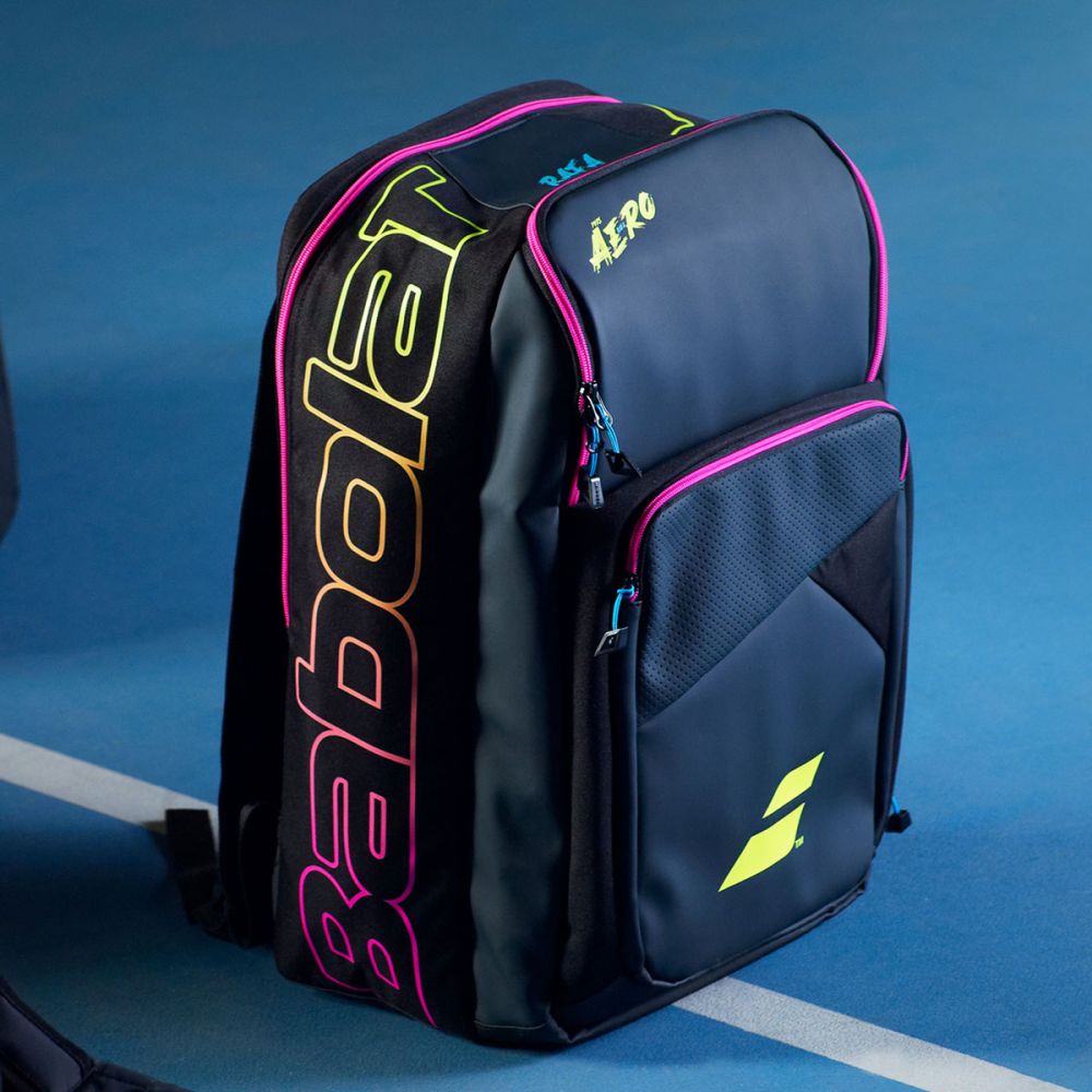BABOLAT Pure Aero Rafa G2 Backpack (Blue/Yellow/Pink)