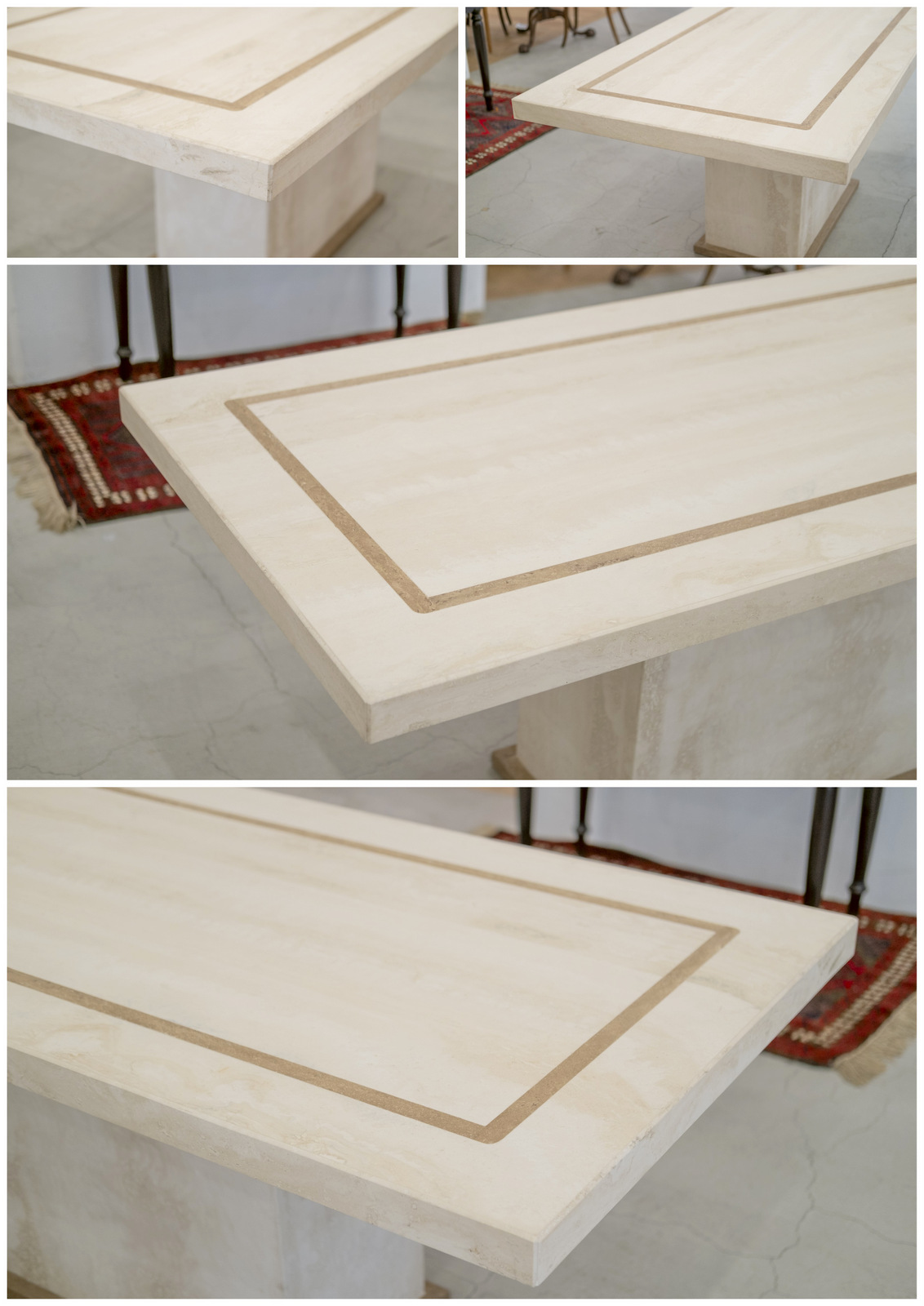 IDC大塚家具｜ダイニングテーブル「IM5450」天然石 トラバーチン