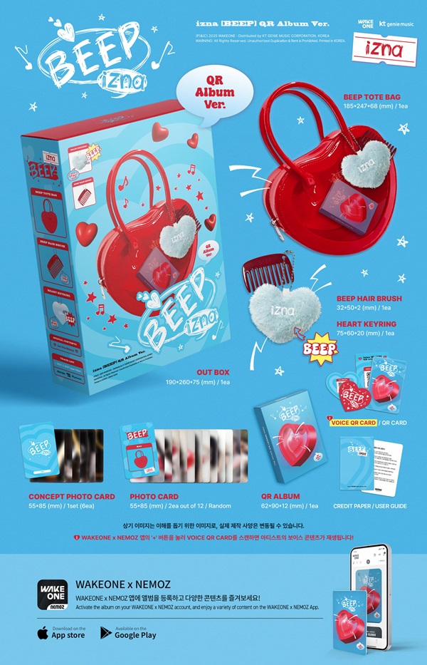 izna Single Album 『BEEP』(QR Album Ver.) 日本限定特典付きで発売