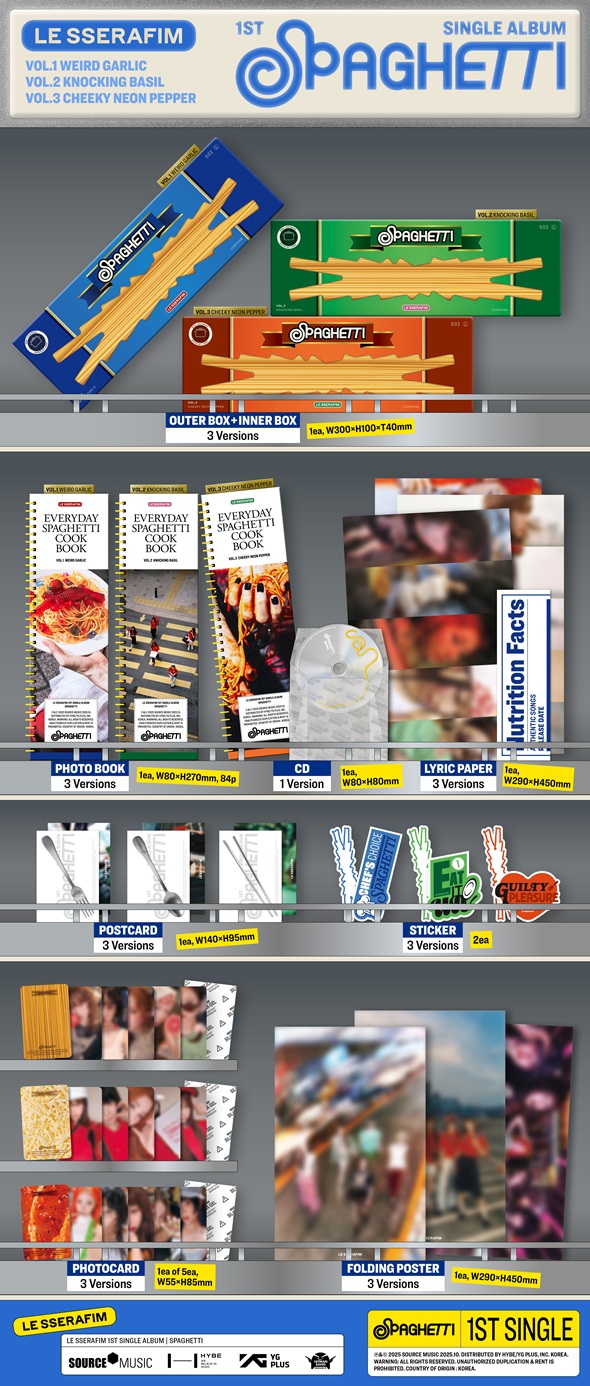 LE SSERAFIM ファーストシングル『SPAGHETTI』2025年10月リリース！ LP