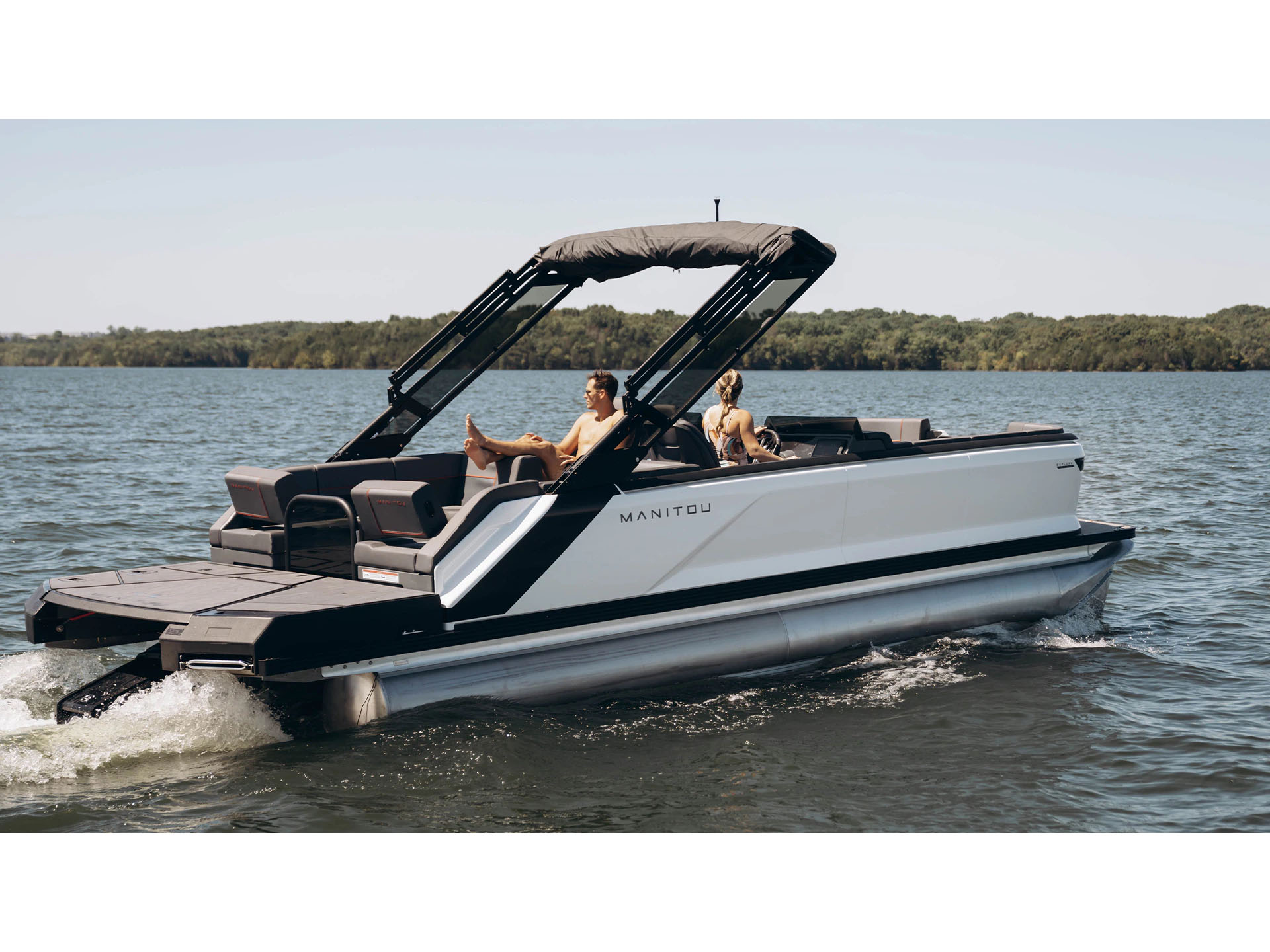 New 2024 Manitou Explore 22 MAX Navigator Power Boats Outboard for