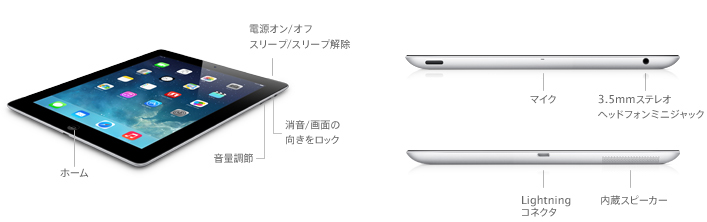 iPad (第4世代) - 技術仕様 - Apple サポート (日本)