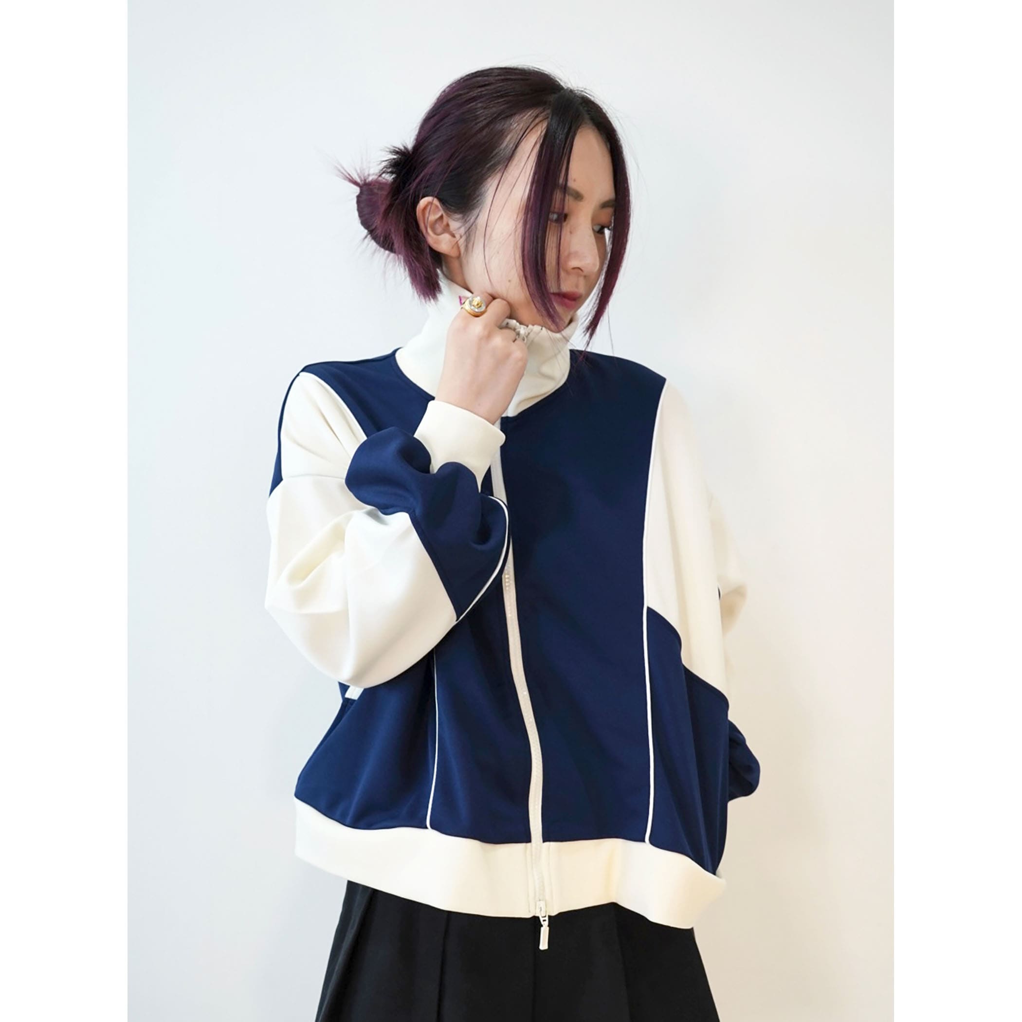 配色切替ダブルZIPジャージブルゾン｜ブルゾン｜CECIL McBEE(セシル