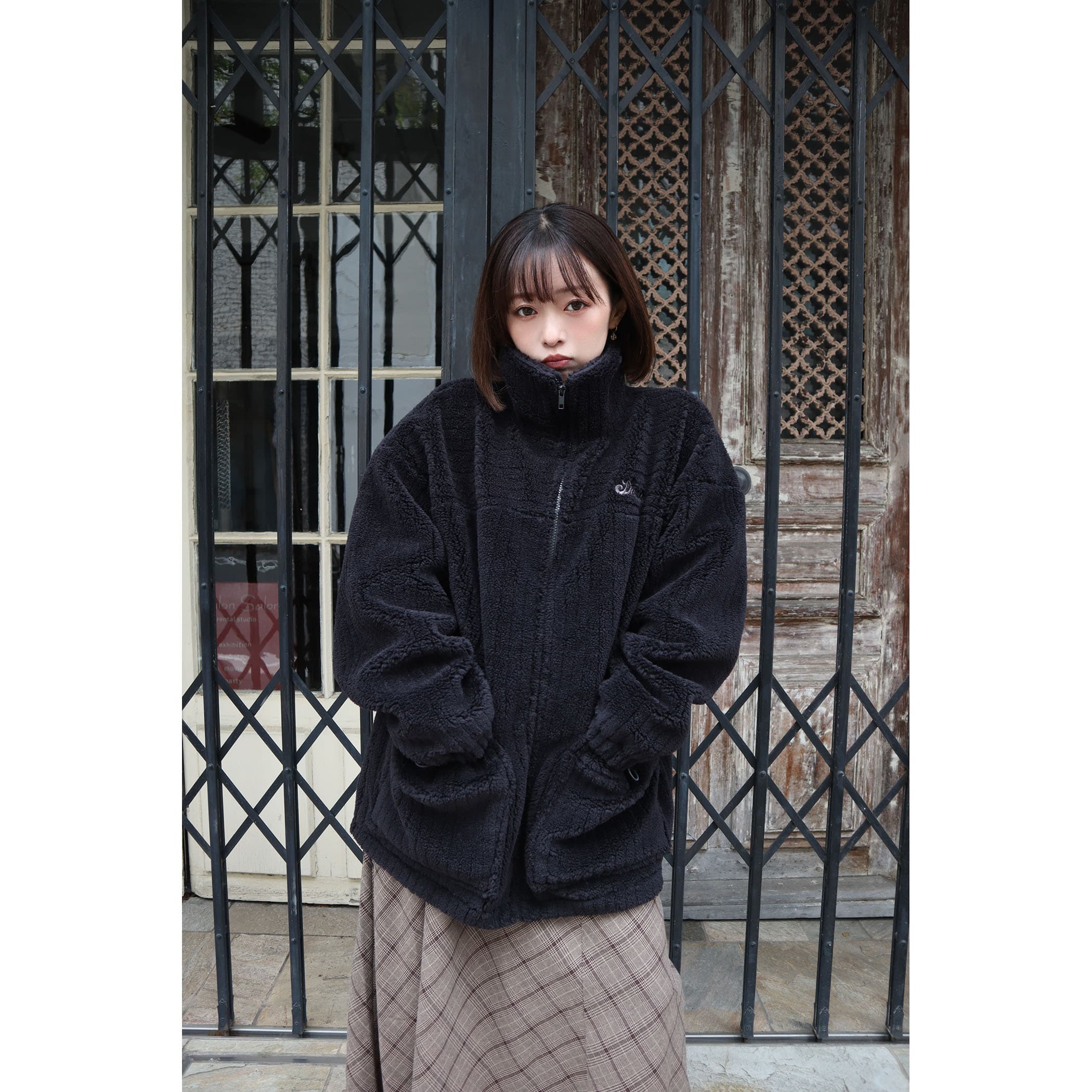 ストライプボアブルゾン｜コート｜CECIL McBEE(セシルマクビー)｜ミー