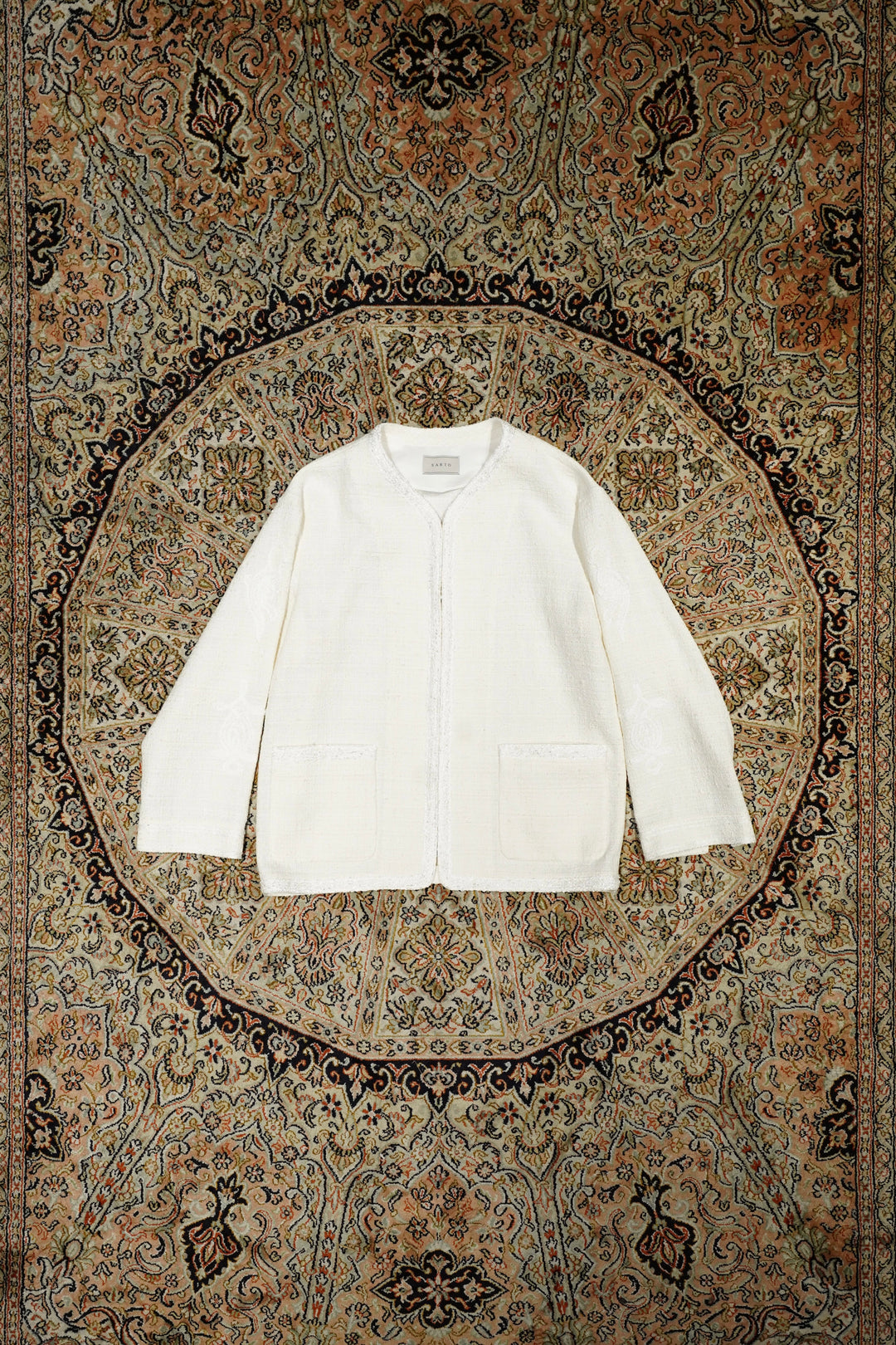 SARTO(サルト)25SSのNO COLLAR JACKET(WHITE)(ジャケット)の通販
