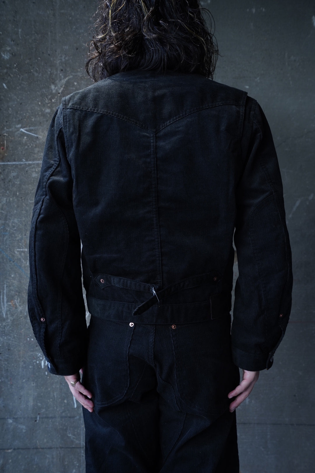 SUGARHILL(シュガーヒル)のCORDUROY DENIM JACKET(BLACK)(ジャケット