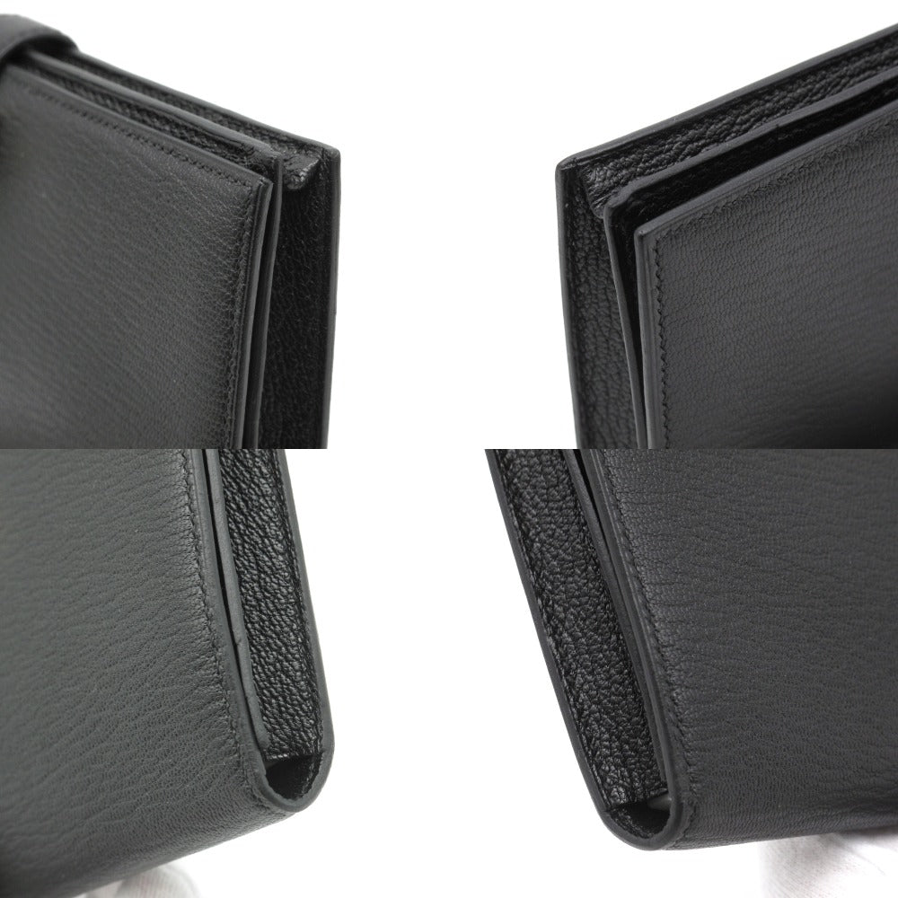 HERMES エルメス 長財布 ベアンスフレ シェブルミゾル ブラック
