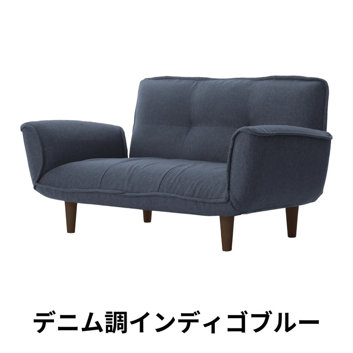 コンパクトカウチソファ 2人掛け ダリアン・デニム生地スタイル