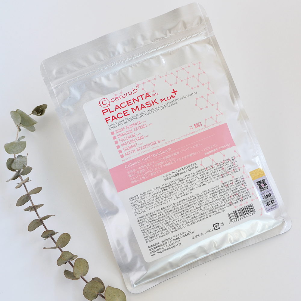 ceruru.b】セルル プラセンタフェイスマスク プラス 5枚入り
