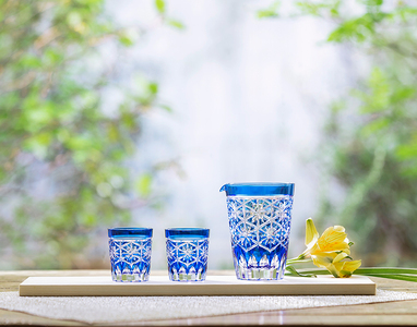 江戸切子 酒器揃〈星花〉カガミクリスタル JPS72-3003-CCB | 冷酒杯