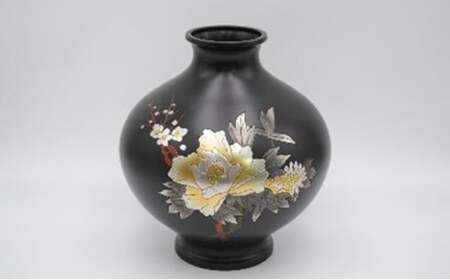 高岡銅器】富貴花瓶 8号 民芸品 工芸品 インテリア 雑貨 お花 花器