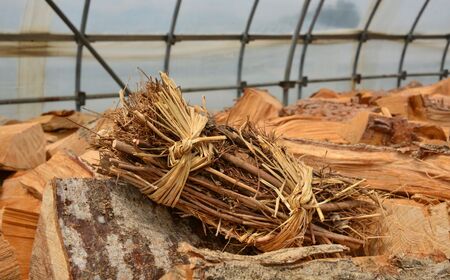 完全乾燥薪 1立米(軽トラック1台分) 広葉樹 もしつけ付き(1個) 即使用