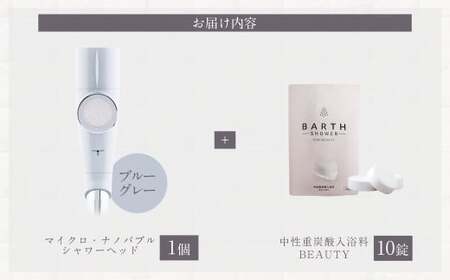 重炭酸 バブルシャワー （ブルーグレー） | フクシマ化学 マイクロ