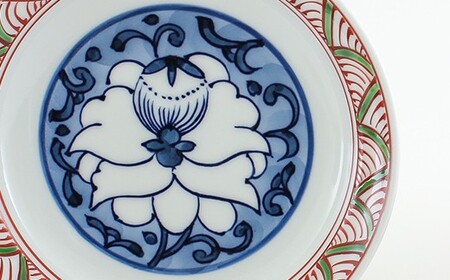 源右衛門窯 染錦唐花文 銘々皿 有田焼 高級感のあるケーキ皿 有田焼