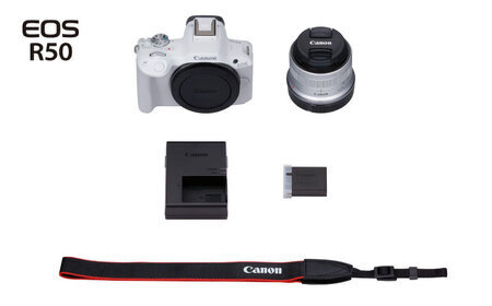 Canon EOS R50 レンズキット 1年保証付 ホワイト【長崎キヤノン】[MA27