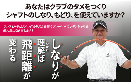 グリーン：44インチ）ゴルフスイング練習器具「ワンスピード」エリート